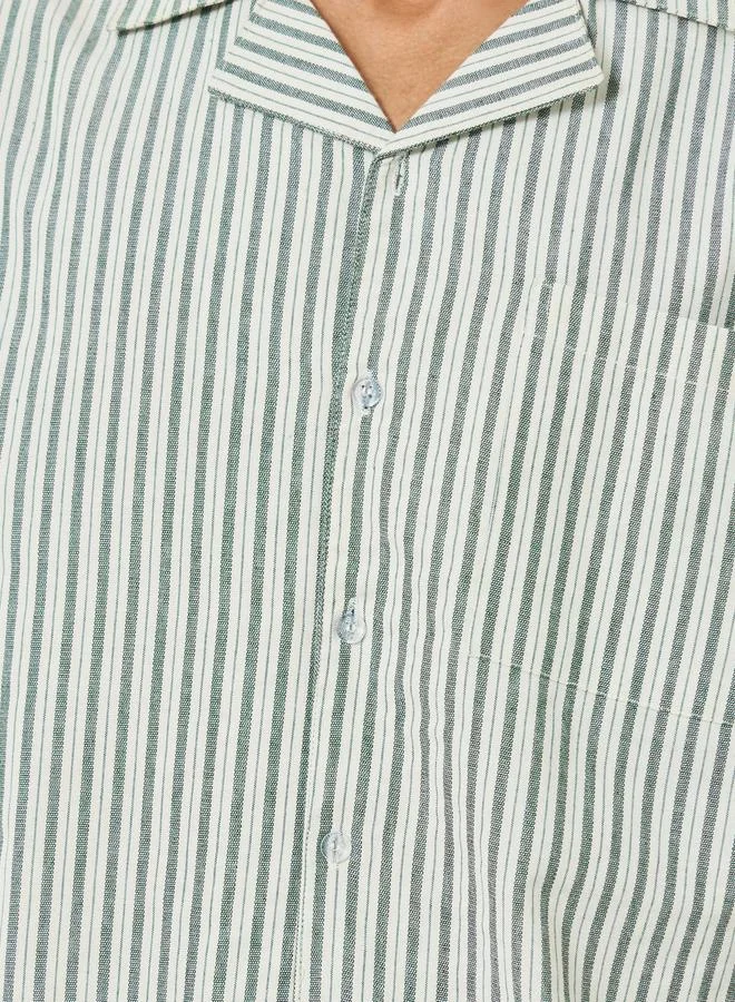 Styli  Men Striped Woven Shirt and Pyjama Set for Men | Best Price UAE